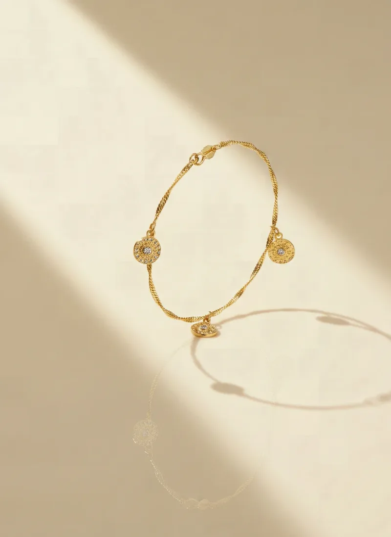 Sovereign Charm Bracelet, Gold 21K