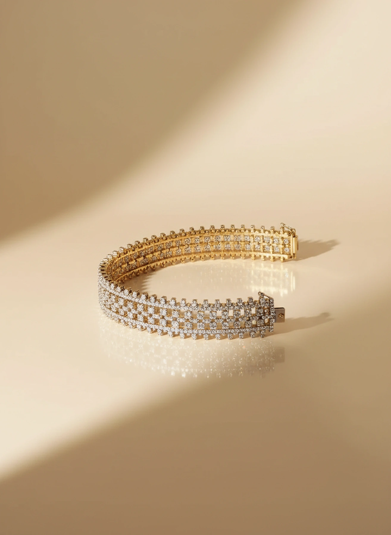 Aureate Lattice Cuff — Gold 21K