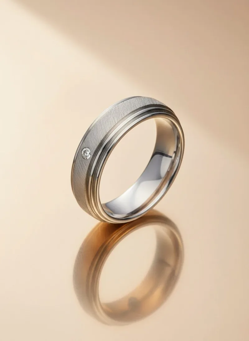 Solitaire Men's Band, Palladium 950