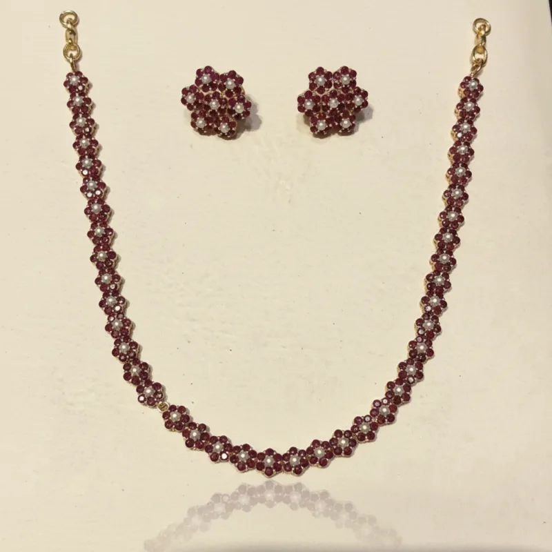 21K Ruby & Pearl Set
