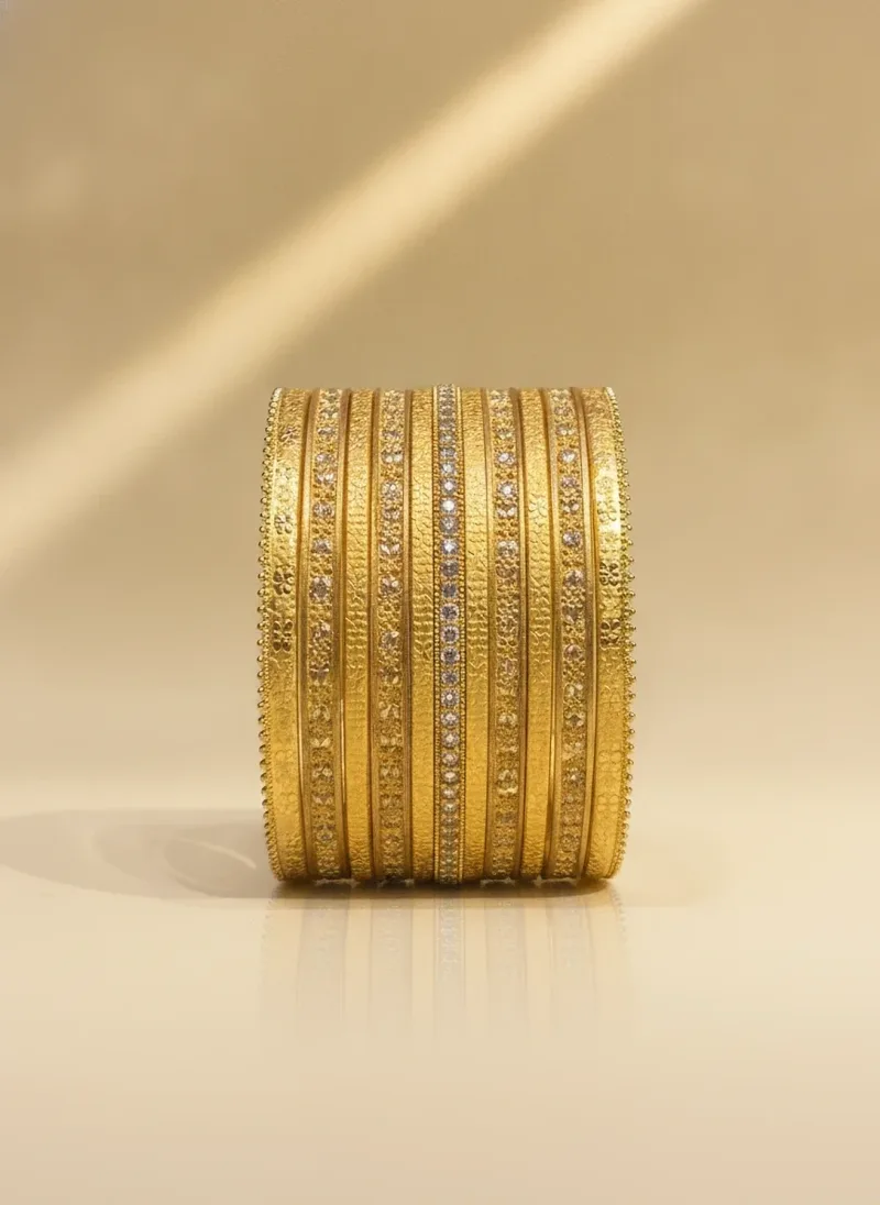 Ninefold Gold Bangle Suite, Gold 21K