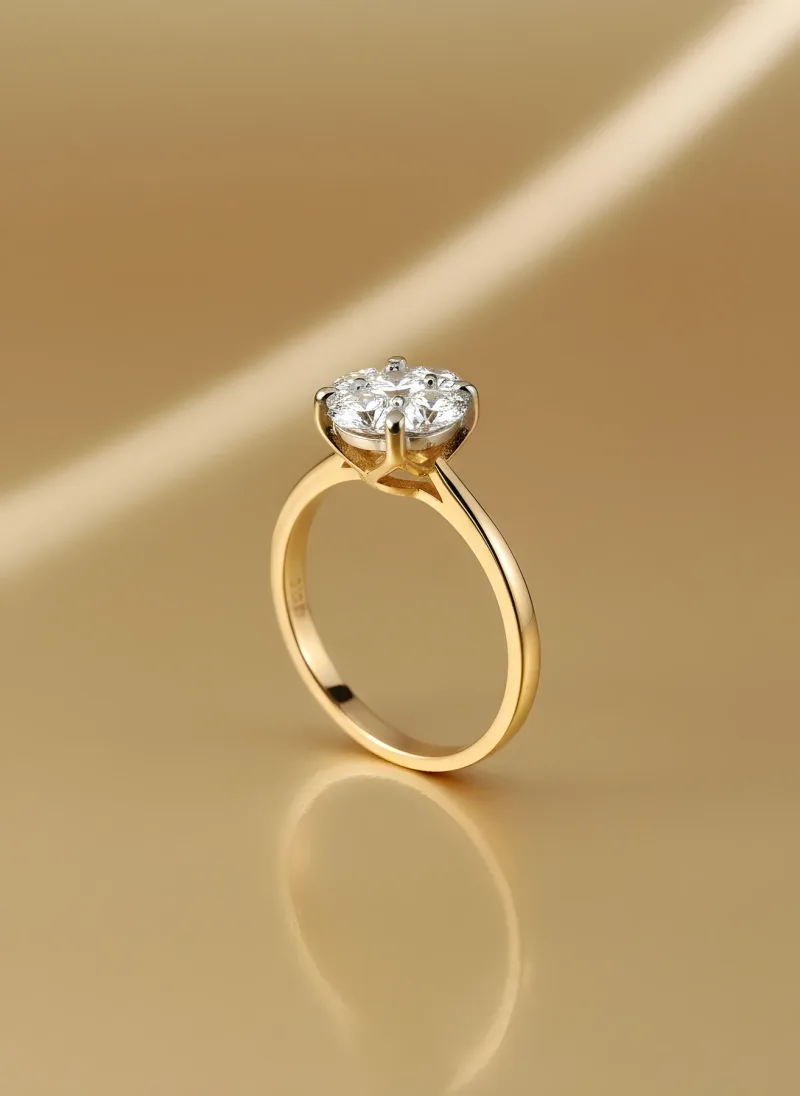 First Light Solitaire Ring, Gold 21K