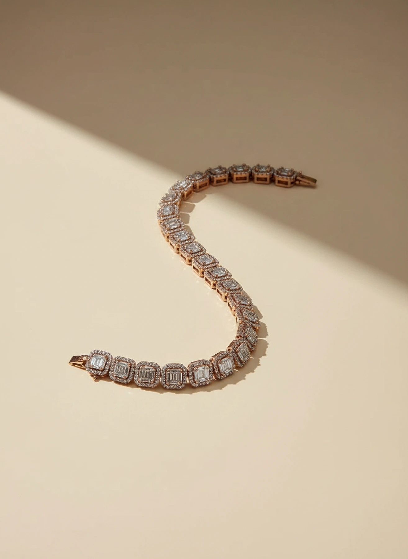 Estate Zircon Link Bracelet — Gold 21K