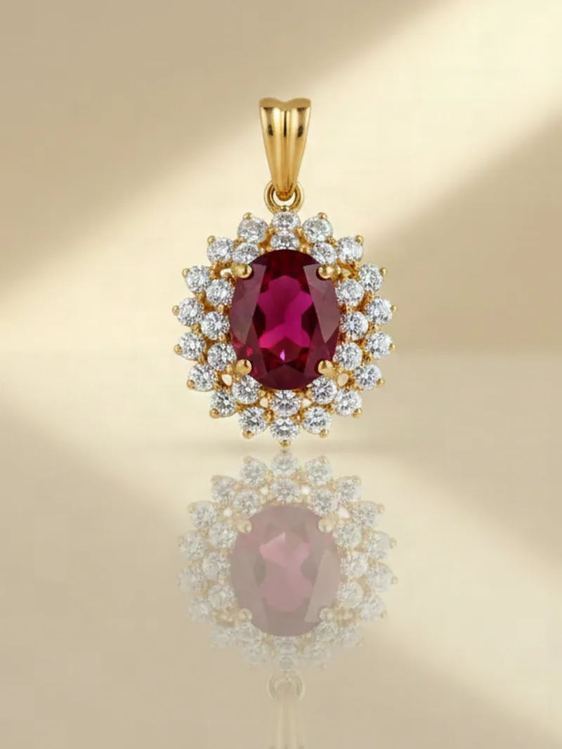 Champagne Bloom Locket, Gold 22K