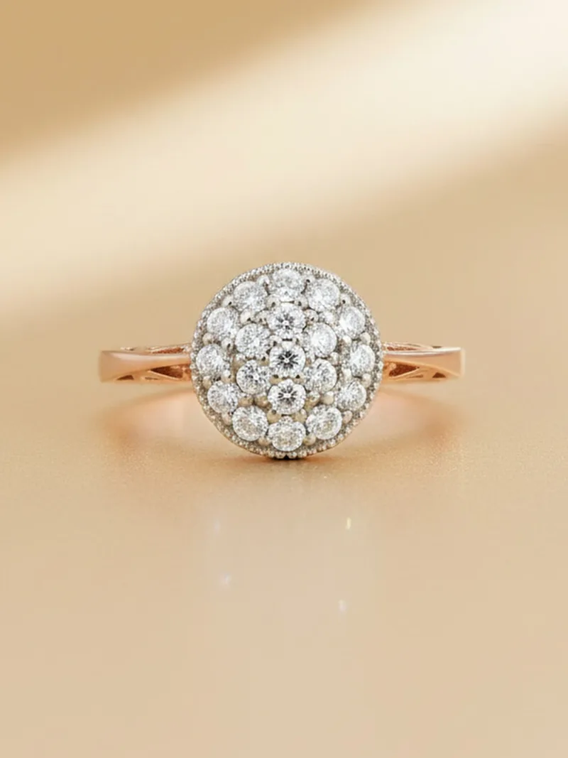Solitaire Zircon Ring in Gold, Gold 21K