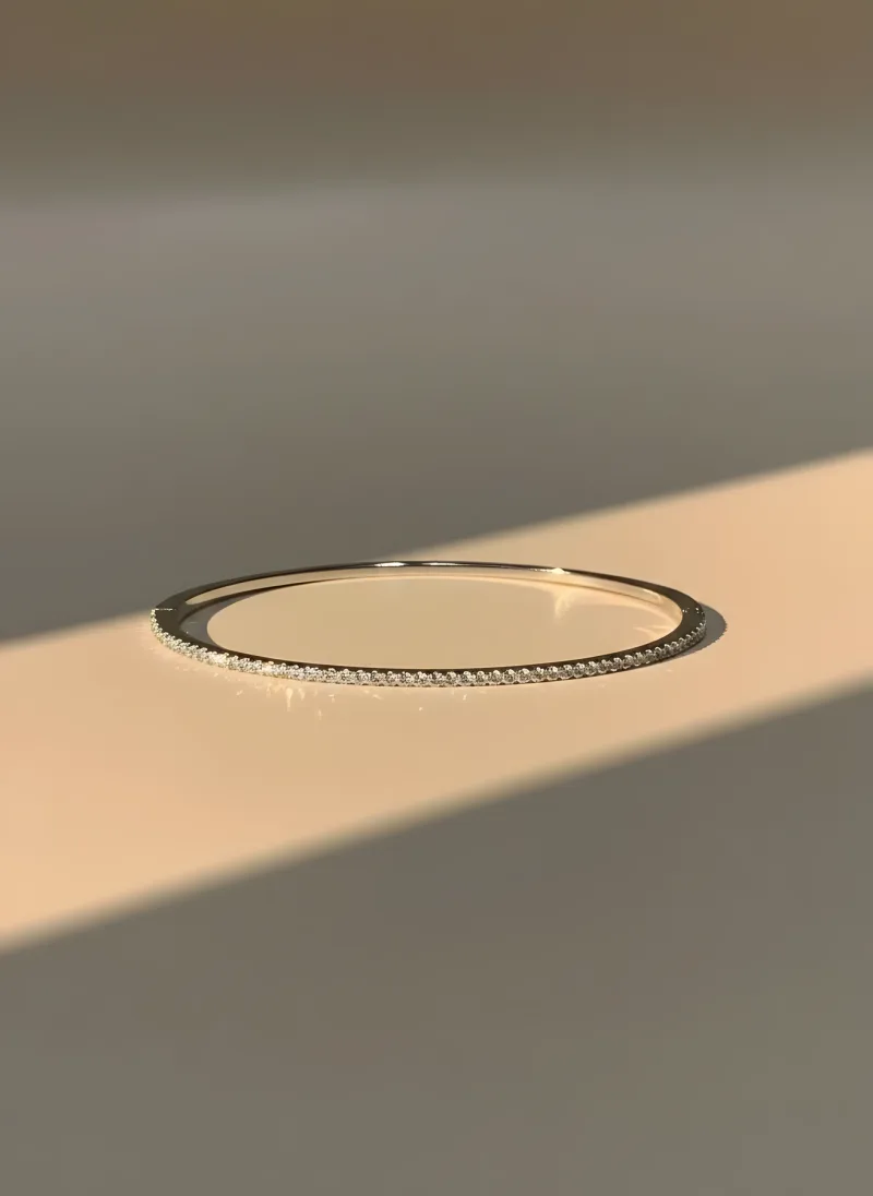 Eternity Line Bangle, Gold 21K