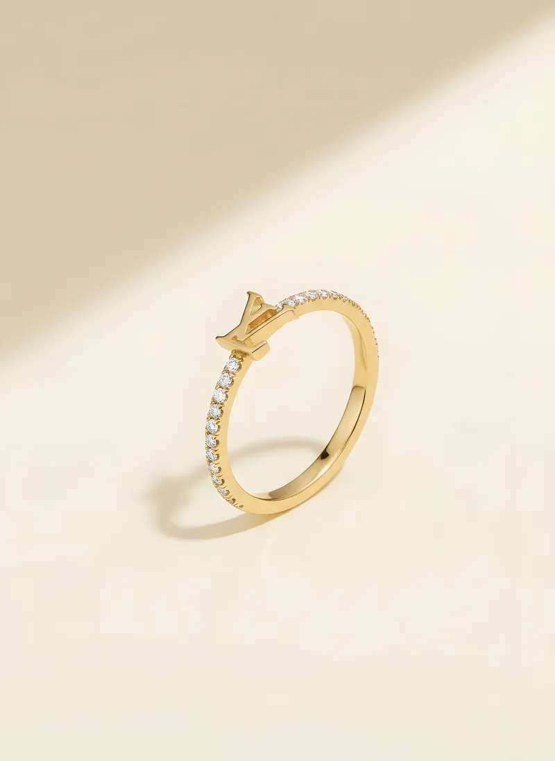 Aurelia Monogram Ring, Gold 21K