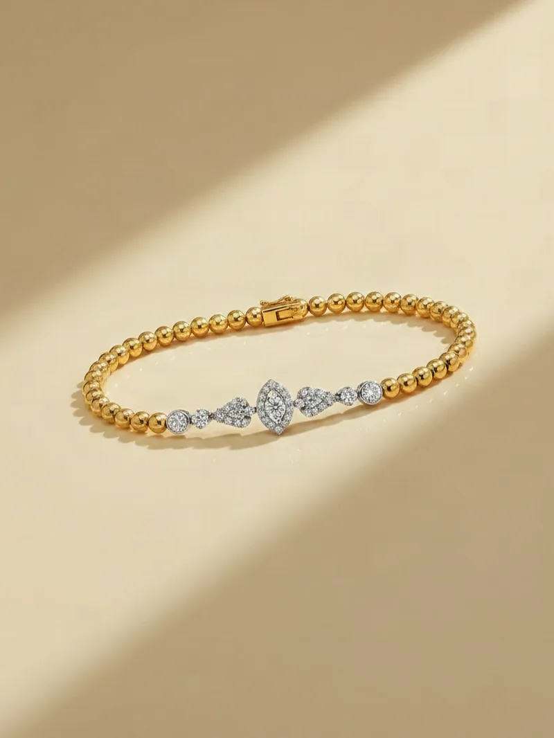 Antique Bloom Bracelet, Gold 21K