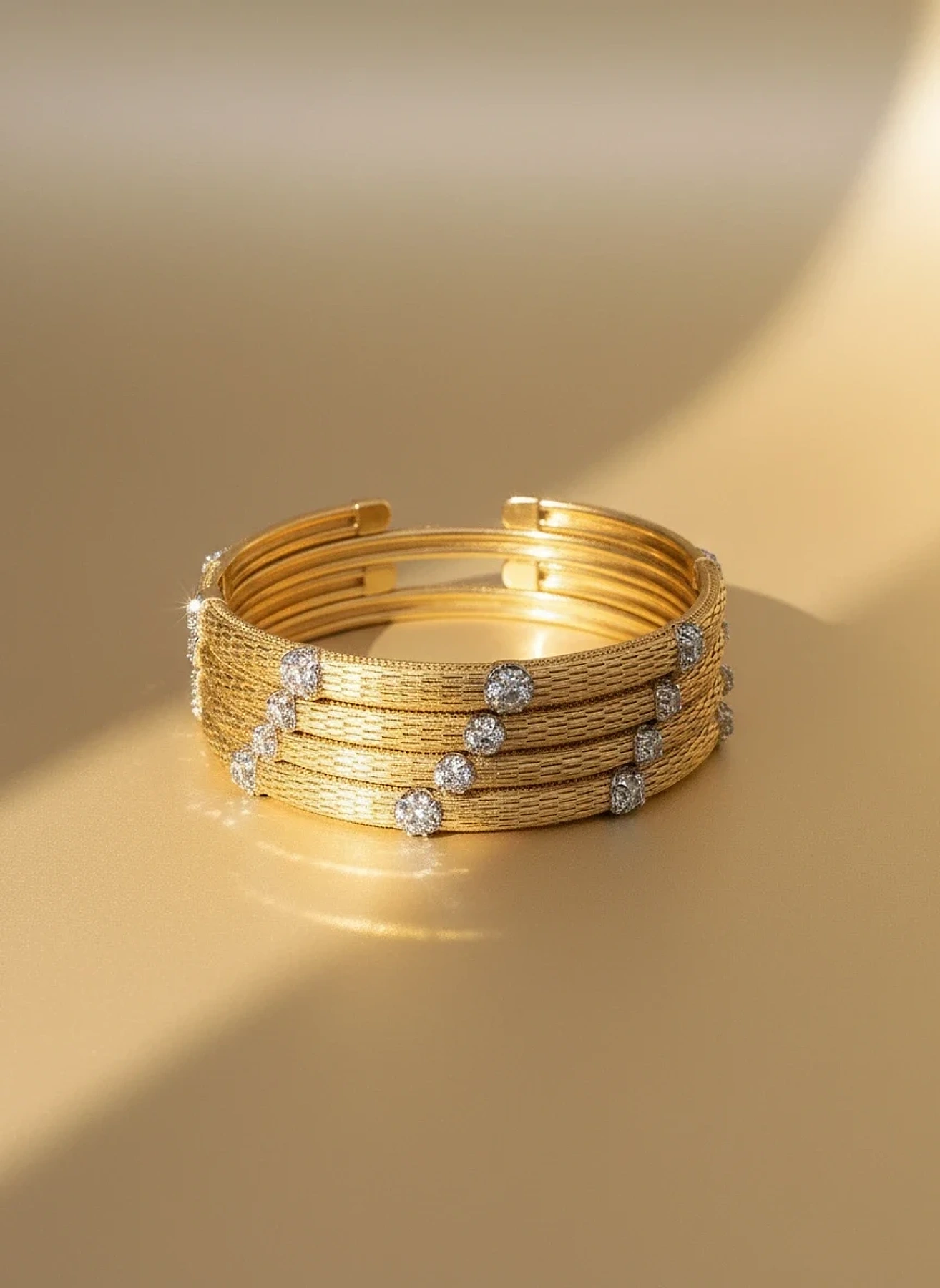 Heirloom Quartet Bangles — Gold 22K