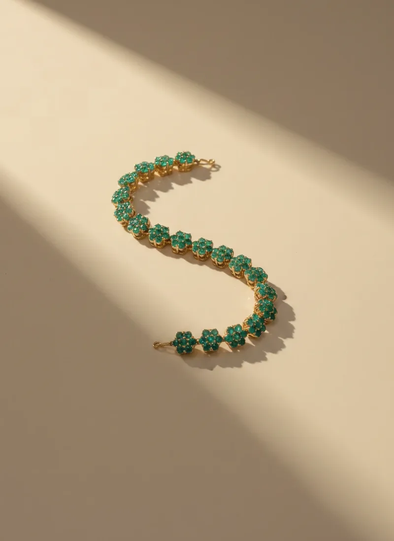 Verdant Bloom Bracelet, Gold 21K