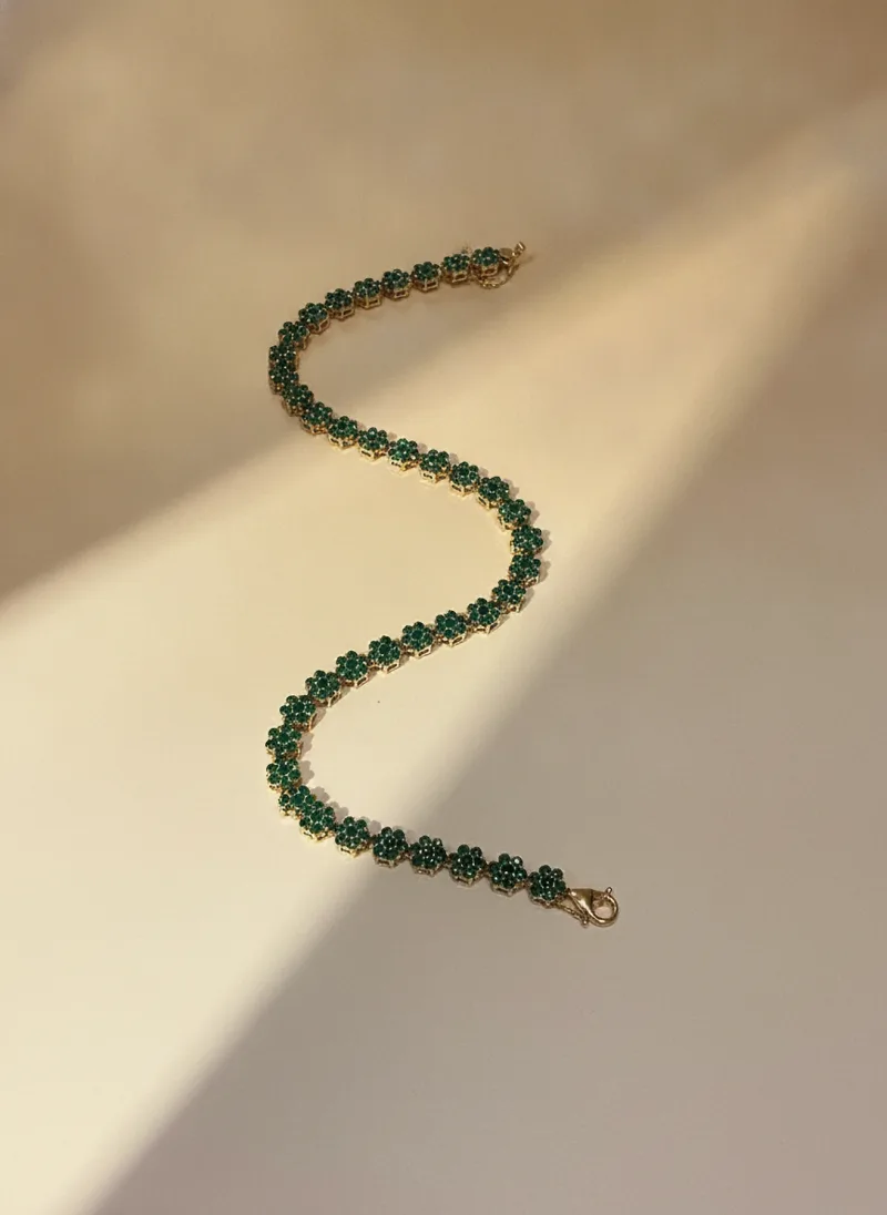 Emerald Vine Bracelet, Gold 21K